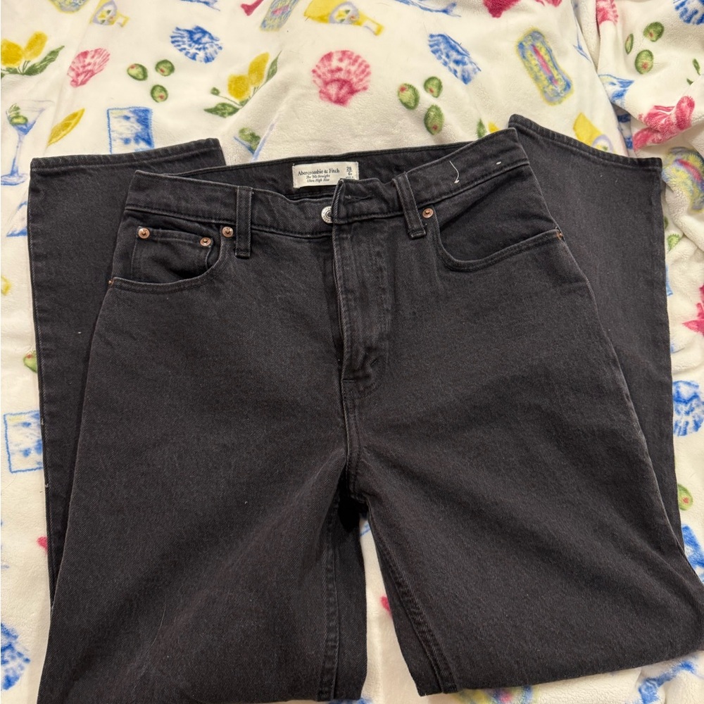 black denim jeans